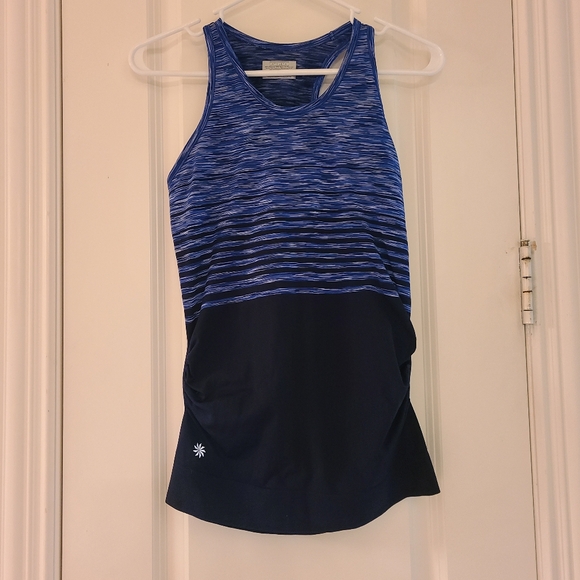 Athleta Ruched Reflective Racerback Tank Top Blue Small - Picture 4 of 12